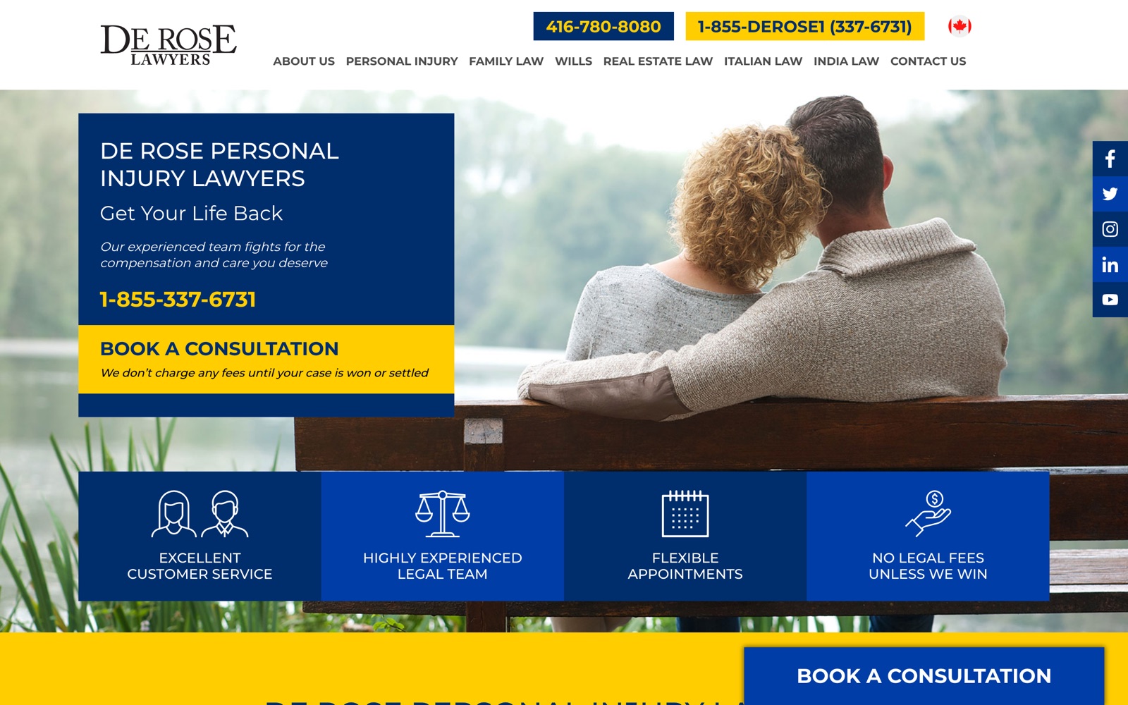 DeRose Law website built by Lime