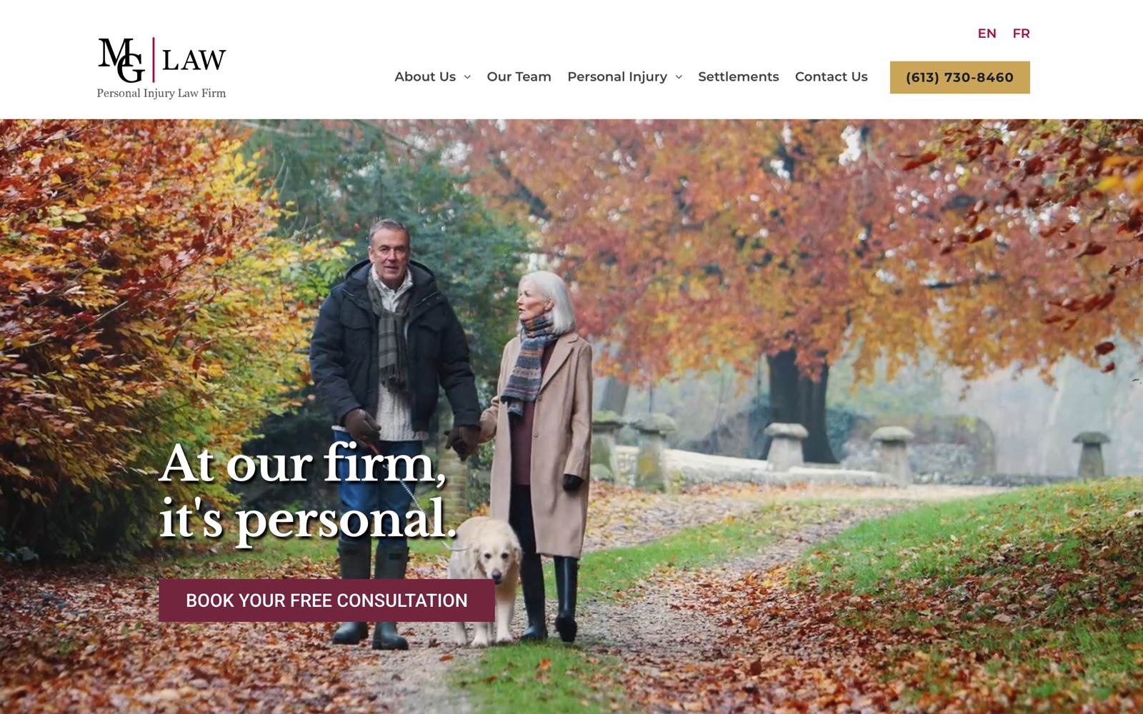 MG Law website built by Lime