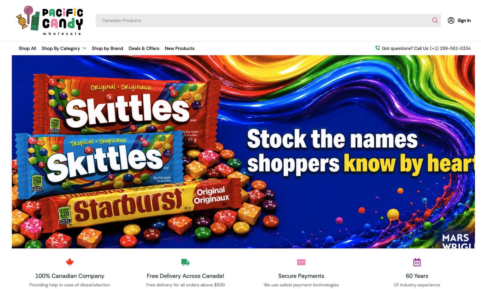 Pacific Candy website built by Lime